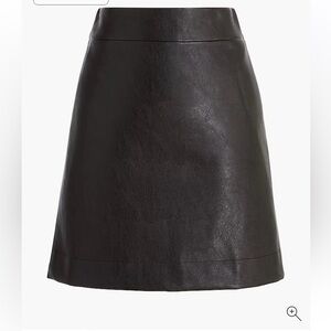 NWT J Crew Factory faux leather A-Line skirt Size 8